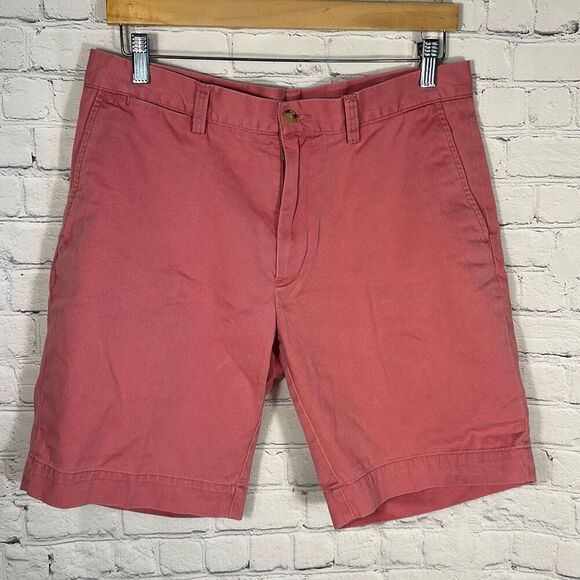 Polo Ralph Lauren Mens Khaki Classic Fit 9” Shorts size 32 Pink - Picture 1 of 9